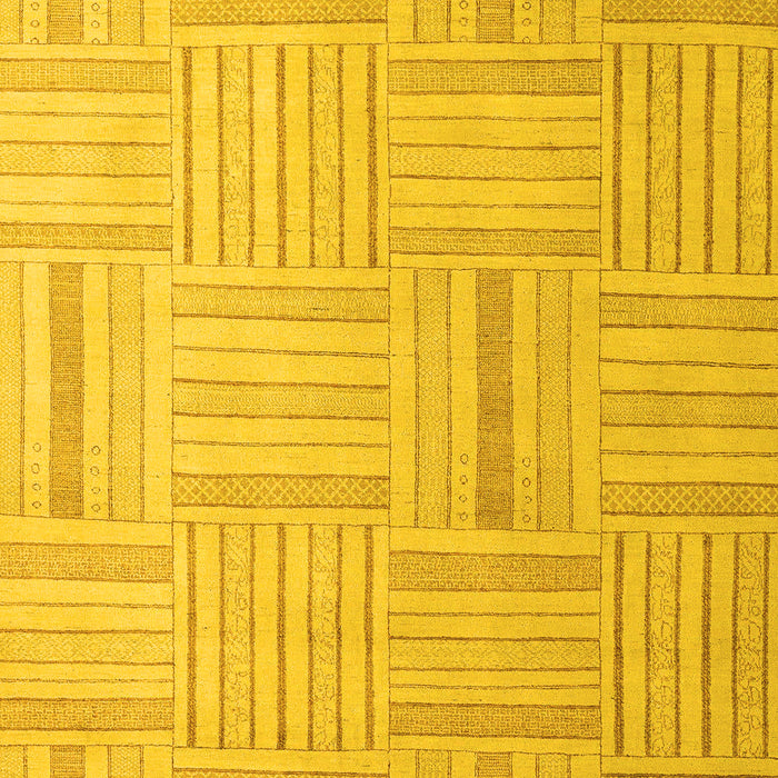 Checkered Yellow Modern Rug, abs5565yw