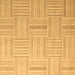 Square Machine Washable Checkered Brown Modern Rug, wshabs5565brn