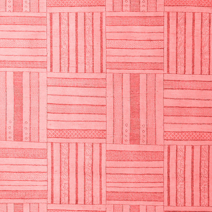 Machine Washable Checkered Red Modern Rug, wshabs5565red