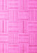 Machine Washable Checkered Pink Modern Rug, wshabs5565pnk