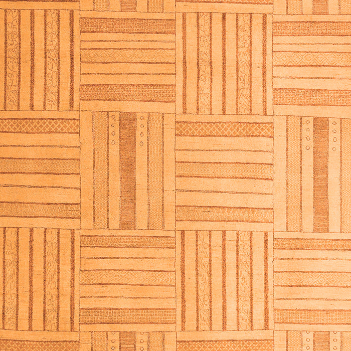 Machine Washable Checkered Orange Modern Area Rugs, wshabs5565org