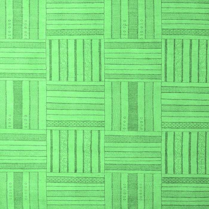 Square Machine Washable Checkered Emerald Green Modern Area Rugs, wshabs5565emgrn