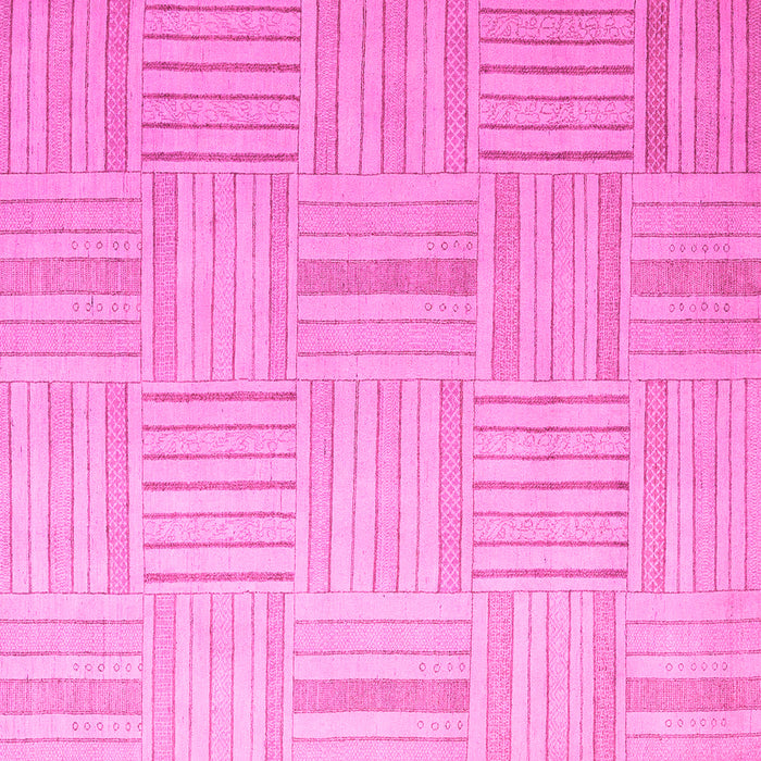 Square Machine Washable Checkered Pink Modern Rug, wshabs5565pnk