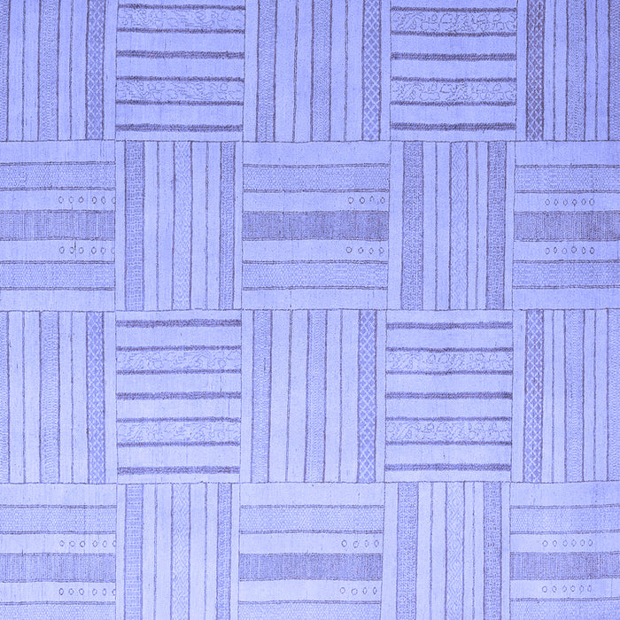 Square Machine Washable Checkered Blue Modern Rug, wshabs5565blu