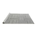 Sideview of Machine Washable Checkered Gray Modern Rug, wshabs5565gry