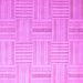 Square Machine Washable Checkered Purple Modern Area Rugs, wshabs5565pur