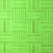 Square Checkered Green Modern Rug, abs5565grn