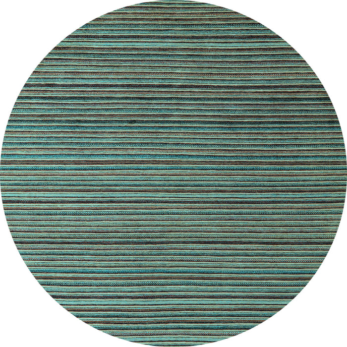 Round Abstract Light Blue Modern Rug, abs5566lblu
