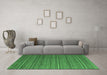 Machine Washable Abstract Emerald Green Modern Area Rugs in a Living Room,, wshabs5566emgrn