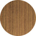 Round Abstract Brown Modern Rug, abs5566brn