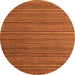 Round Abstract Orange Modern Rug, abs5566org