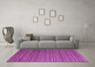 Machine Washable Abstract Purple Modern Area Rugs in a Living Room, wshabs5566pur