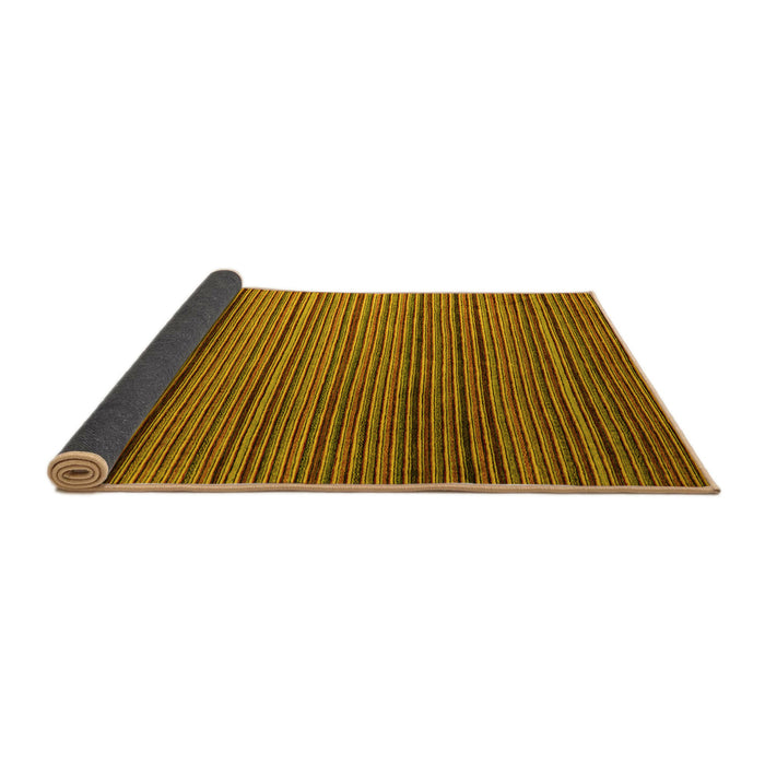 Sideview of Abstract Yellow Modern Rug, abs5566yw