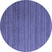 Round Abstract Blue Modern Rug, abs5566blu