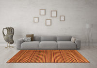 Machine Washable Abstract Orange Modern Rug, wshabs5566org