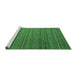 Sideview of Machine Washable Abstract Emerald Green Modern Area Rugs, wshabs5566emgrn