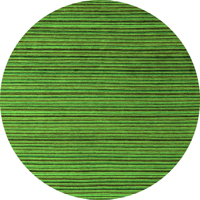 Round Machine Washable Abstract Green Modern Area Rugs, wshabs5566grn