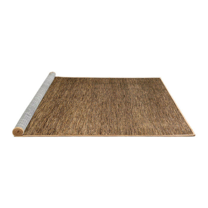 Sideview of Machine Washable Abstract Bronze Brown Rug, wshabs5567