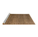 Sideview of Machine Washable Abstract Bronze Brown Rug, wshabs5567