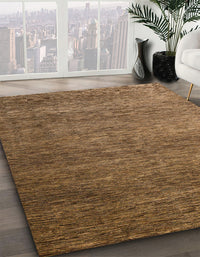 Abstract Bronze Brown Modern Rug, abs5567