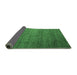 Sideview of Abstract Emerald Green Modern Rug, abs5567emgrn