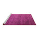 Sideview of Machine Washable Abstract Pink Modern Rug, wshabs5567pnk