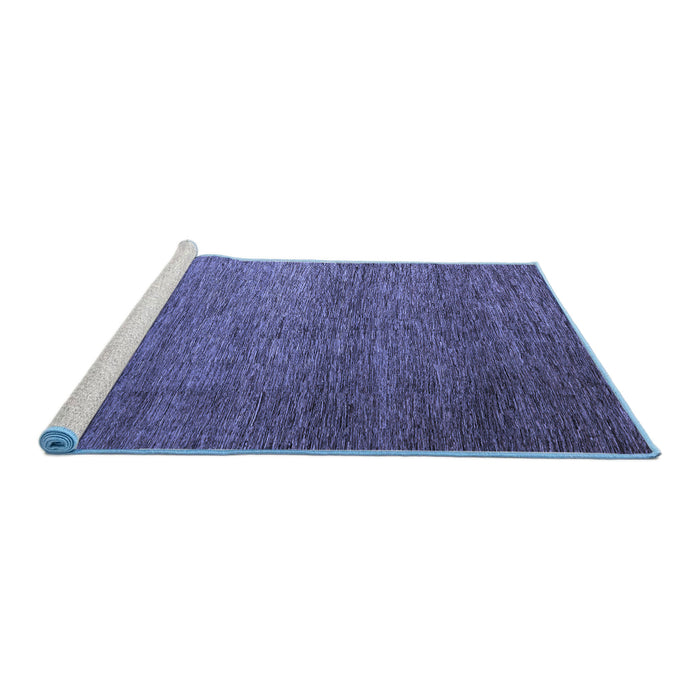 Sideview of Machine Washable Abstract Blue Modern Rug, wshabs5567blu