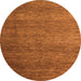 Round Abstract Orange Modern Rug, abs5567org