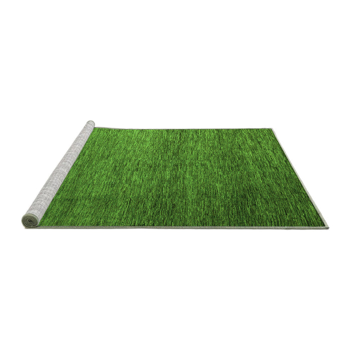 Sideview of Machine Washable Abstract Green Modern Area Rugs, wshabs5567grn
