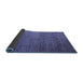 Sideview of Abstract Blue Modern Rug, abs5567blu