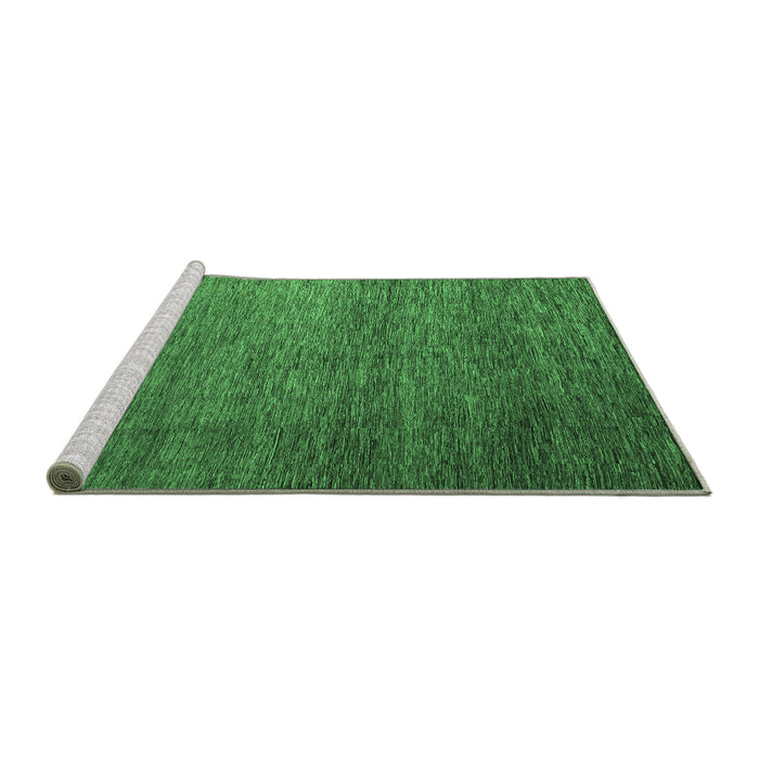 Sideview of Machine Washable Abstract Emerald Green Modern Area Rugs, wshabs5567emgrn