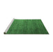 Sideview of Machine Washable Abstract Emerald Green Modern Area Rugs, wshabs5567emgrn