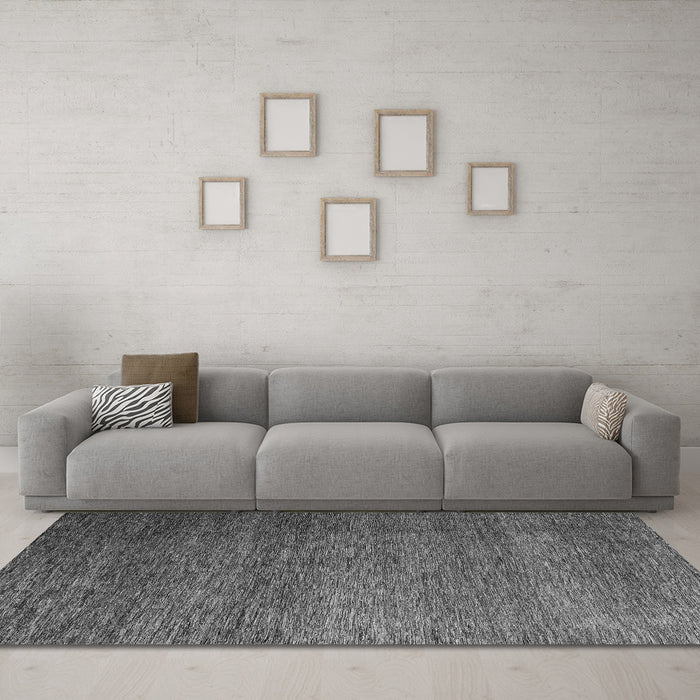 Machine Washable Abstract Gray Modern Rug in a Living Room,, wshabs5567gry