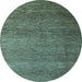 Round Abstract Light Blue Modern Rug, abs5567lblu