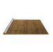 Sideview of Machine Washable Abstract Brown Modern Rug, wshabs5567brn