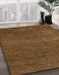 Machine Washable Abstract Chocolate Brown Rug in a Family Room, wshabs5568