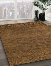 Abstract Chocolate Brown Modern Rug, abs5568