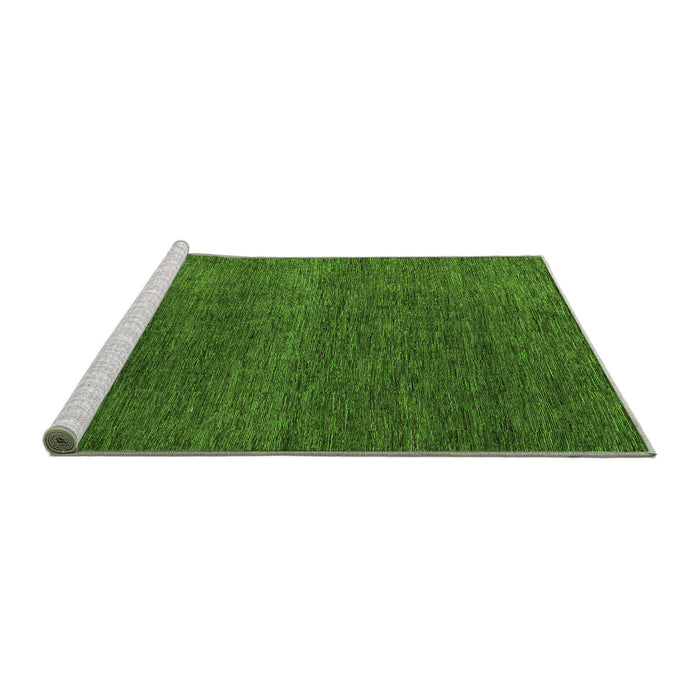 Sideview of Machine Washable Abstract Green Modern Area Rugs, wshabs5568grn
