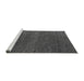 Sideview of Machine Washable Abstract Gray Modern Rug, wshabs5568gry