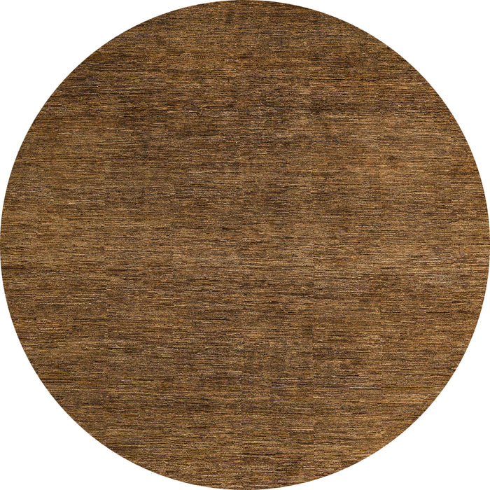Round Abstract Chocolate Brown Modern Rug, abs5568