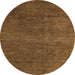 Round Abstract Chocolate Brown Modern Rug, abs5568