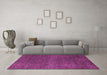 Machine Washable Abstract Purple Modern Area Rugs in a Living Room, wshabs5568pur