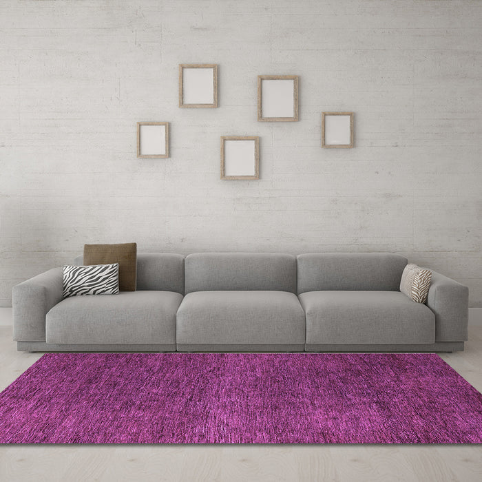 Machine Washable Abstract Purple Modern Area Rugs in a Living Room, wshabs5568pur