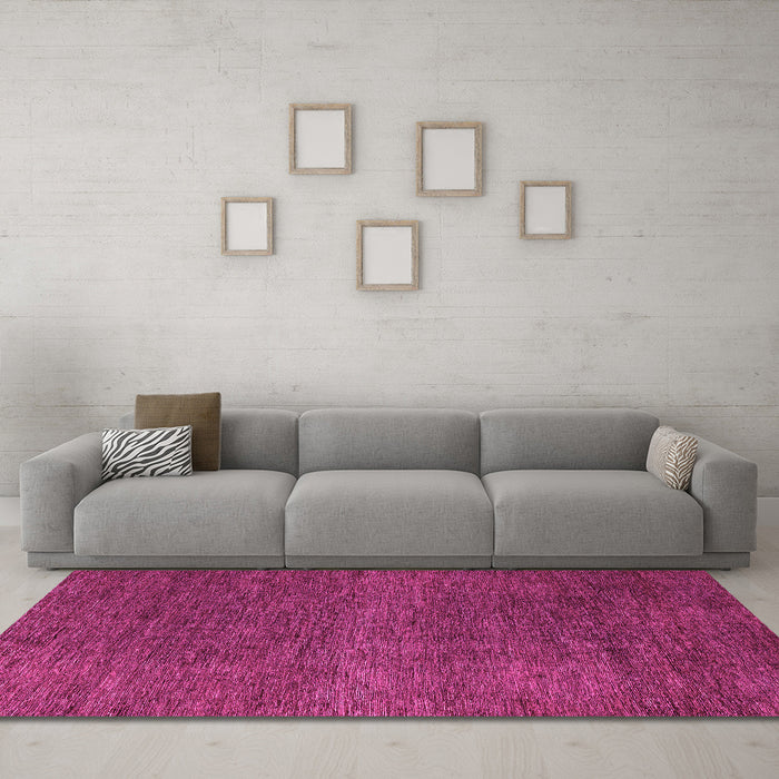 Machine Washable Abstract Pink Modern Rug in a Living Room, wshabs5568pnk