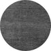 Round Abstract Gray Modern Rug, abs5568gry