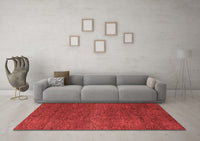 Machine Washable Abstract Red Modern Rug, wshabs5568red