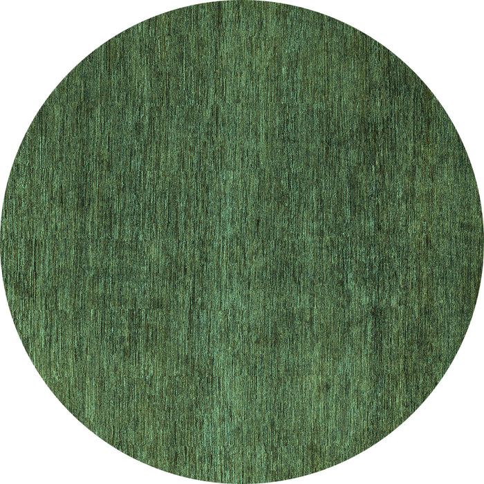 Round Machine Washable Abstract Turquoise Modern Area Rugs, wshabs5568turq
