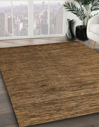 Abstract Light Brown Modern Rug, abs5569