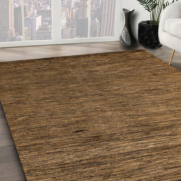 Abstract Light Brown Modern Rug in Family Room, abs5569