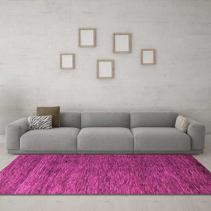 Machine Washable Abstract Pink Modern Rug in a Living Room, wshabs5569pnk